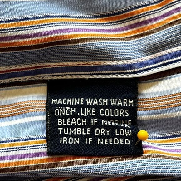 Faconnable Striped Button Relaxed Fit Dress Shirt - Picture 4 of 5